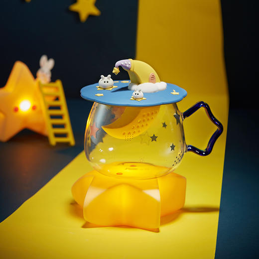 晚安星月兔茶漏玻璃杯 商品图4