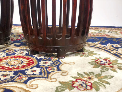 红桥红  家具严选  大红酸枝（交趾黄檀）【 48 木面 直棂式鼓凳】 商品图7