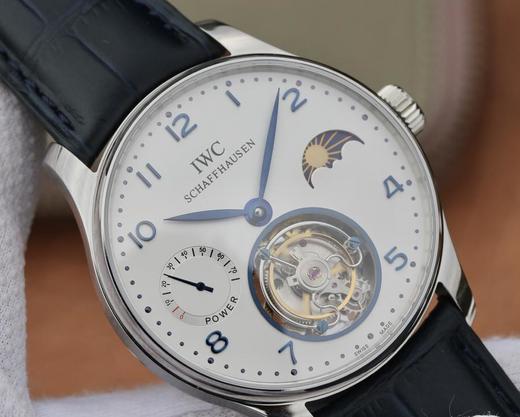万国IWC陀飞轮V2版，葡萄牙动力日月星辰系列真飞轮，搭载72小時动力显示24小時日月星辰，手动真飞轮机芯，蓝宝石水晶玻璃 商品图6