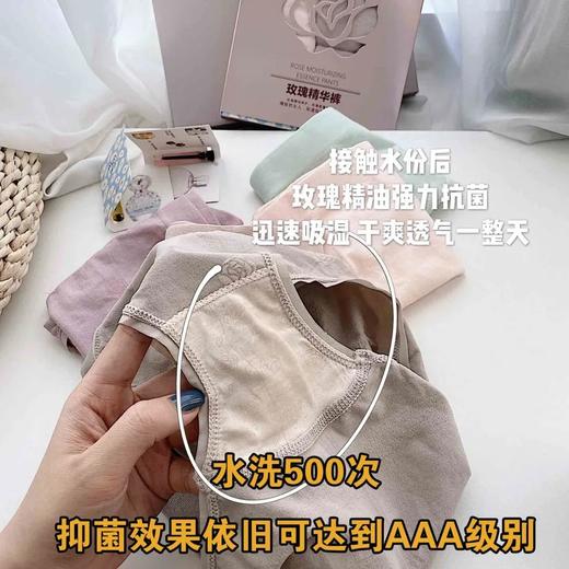 【一条内裤=100朵玫瑰精华】玫瑰精华内裤5条礼盒装，无痕裸感，石墨烯导湿，舒适不勒❗️女士内裤伴手礼新年礼盒年货礼盒 商品图5