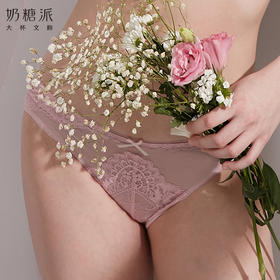 奶糖派花颜蕾丝内裤女士三角小裤轻薄清爽透气速干