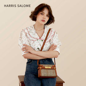 Harris Salome凯莉粗花呢格英伦单肩斜挎包