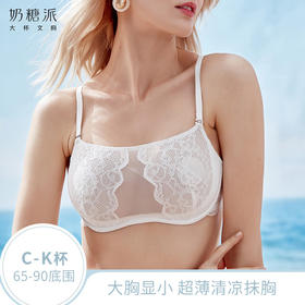 【积分兑换】奶糖派罗马假日美背挂脖抹胸大胸显小薄款内衣（随正装拍下免运费）