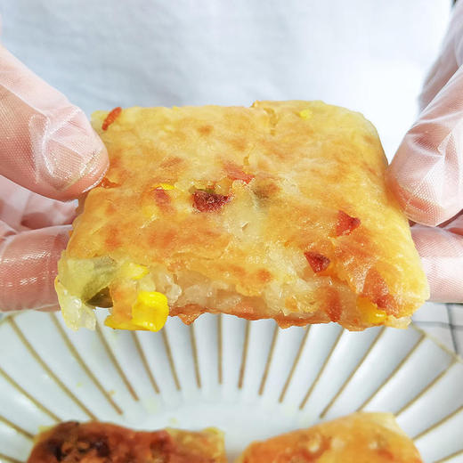 【山歌郁选】青豆糯米饼组合（黑胡椒牛肉味、奥尔良鸡肉味、猪肉味） 手工现做  外酥里糯 商品图3