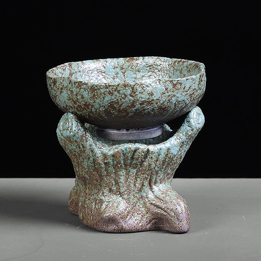 陶瓷茶漏粗陶茶滤功夫茶具家用茶叶过滤器茶道滤茶器过滤网复古 商品图0