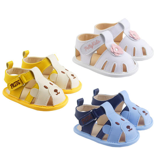 【特惠39元/双】比士尼夏季凉鞋男女童鞋婴儿鞋宝宝鞋拼接透气休闲鞋魔术贴 商品图0