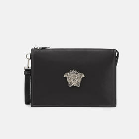 VERSACE 范思哲 LA MEDUSA大号手拿包 男手包 黑色 DP87631 DVT8ME 1B00E