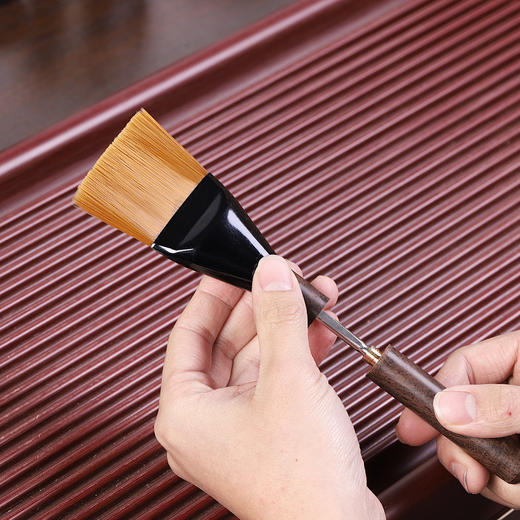 黑檀木养壶笔扫茶盘清洁茶刷子扫帚茶笔功夫茶扫水刷茶具茶道 商品图1