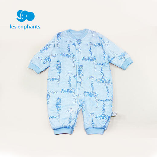 丽婴房内衣婴儿冬款男女纯棉加厚棉保暖开襟连体棉袄 商品图1