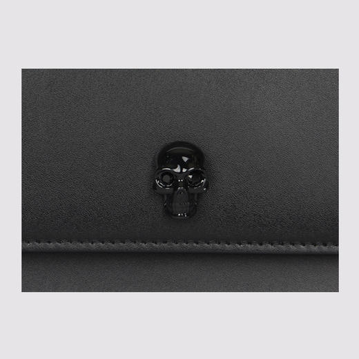 ALEXANDER MCQUEEN 亚历山大麦昆 中号链条Skull 女单肩包 黑色 630266 1CW0V 1000 商品图1