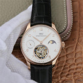 万国IWC陀飞轮V2版，葡萄牙动力日月星辰系列真飞轮，搭载72小時动力显示24小時日月星辰，手动真飞轮机芯，蓝宝石水晶玻璃