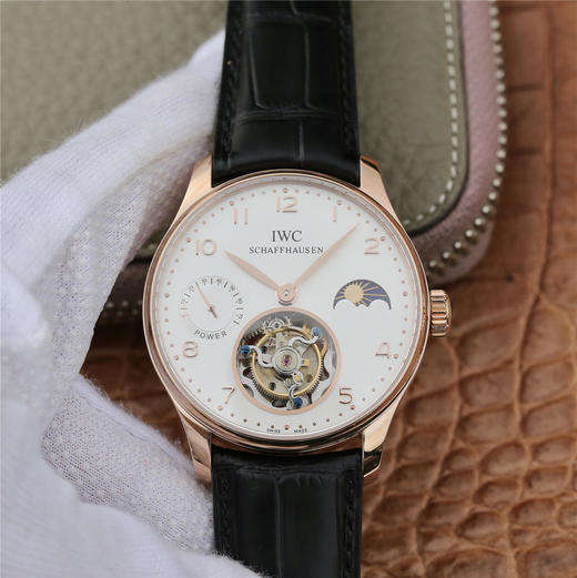 万国IWC陀飞轮V2版，葡萄牙动力日月星辰系列真飞轮，搭载72小時动力显示24小時日月星辰，手动真飞轮机芯，蓝宝石水晶玻璃 商品图0