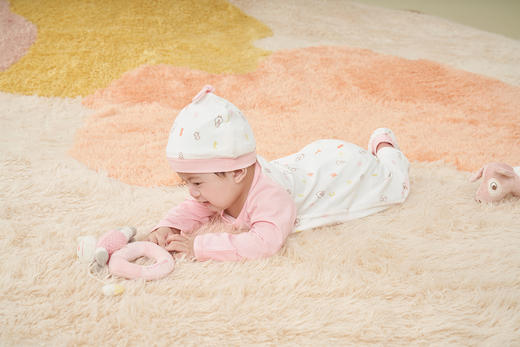 英氏新款婴儿系带护肚连体衣新生儿哈衣YLHAJ01028A YLHAJ01027A 商品图3