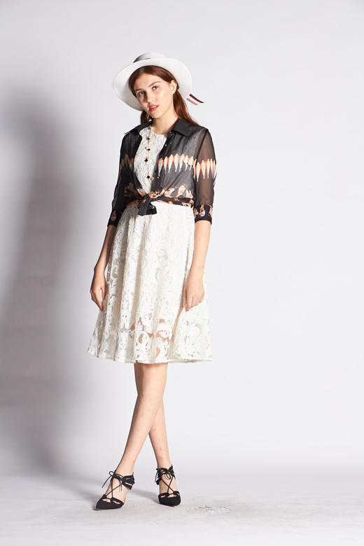 【伯妮斯茵】2S6376--白色连衣裙--《 杜比尼的花园》 商品图6