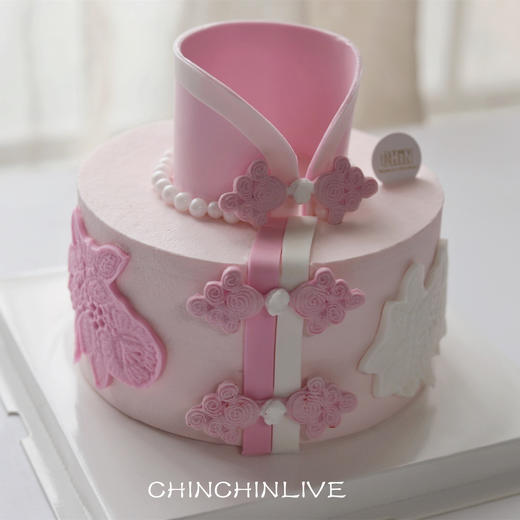 翻糖旗袍纹饰蛋糕 商品图0