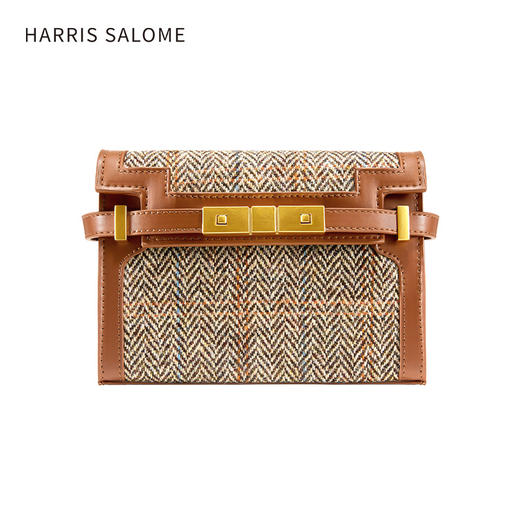 Harris Salome凯莉粗花呢格英伦单肩斜挎包 商品图5