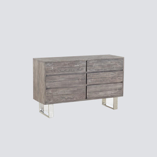 NS家居nsfurniture进口实木抽屉六斗柜NSCB-FISO-DR145WGSS 商品图1