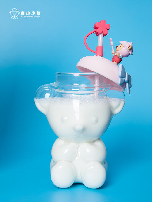 泰迪珍藏樱花系列-吸管奶茶杯 商品图4