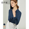 EITIE爱特爱新款时尚设计感褶皱收腰显瘦百搭通勤衬衫女B2109702 商品缩略图5