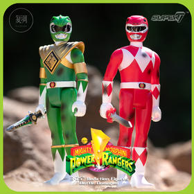 现货 Super7 恐龙战队 PowerRangers 战损版 3.75 挂卡