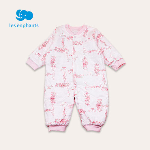 丽婴房内衣婴儿冬款男女纯棉加厚棉保暖开襟连体棉袄 商品图2