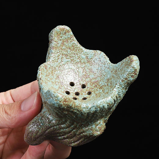 陶瓷茶漏粗陶茶滤功夫茶具家用茶叶过滤器茶道滤茶器过滤网复古 商品图2