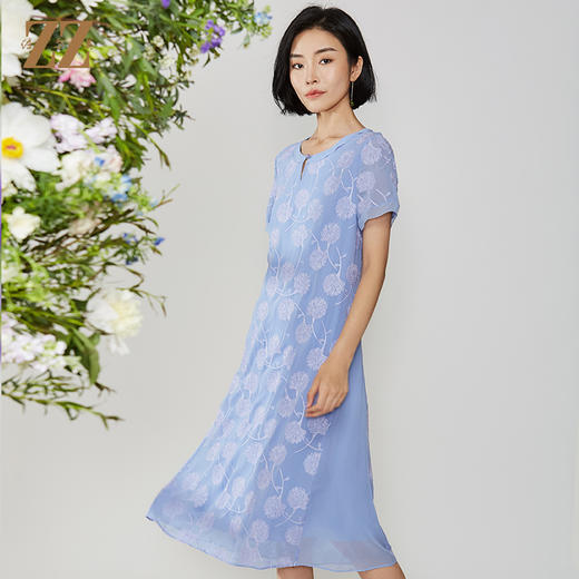 佐尔美夏季新款桑蚕丝连衣裙E02LS57 商品图3