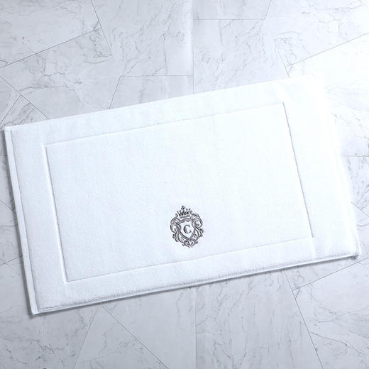 五星级酒店浴室地巾白色卫生间门口全棉吸水地垫进门家用 商品图1