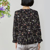 佐尔美秋季新款黑色娃娃领碎花上衣衬衣E11CC30 商品缩略图4
