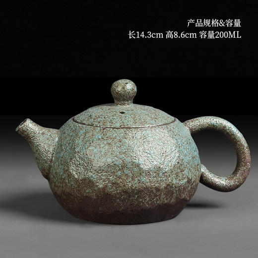 日式粗陶茶壶陶壶复古功夫茶具泡茶壶单壶西施壶家用办公简约锤纹 商品图5