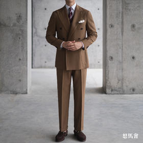 Hardy Minnis Fresco III Lite 强捻抗皱焦糖色意式全麻衬套装