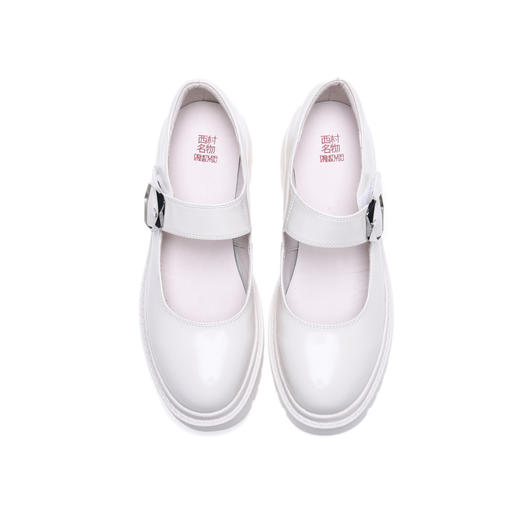 西村名物2021秋季季新款漆皮玛丽珍女鞋厚底松糕鞋女单鞋小皮鞋子X20CE30111 商品图2