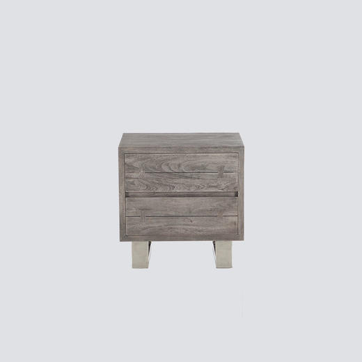 NS家居nsfurniture卧室进口实木床头柜NSSC-FISO-NC60WGSS 商品图0