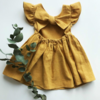 【童装】新款女童连衣裙宝宝棉麻纯色童裙蝴蝶结公主裙蓬蓬裙欧美童装 商品缩略图1