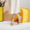 西村名物2021年夏季新款包头凉鞋时装凉鞋高跟后空方头编织女凉鞋T21AH15641 商品缩略图3