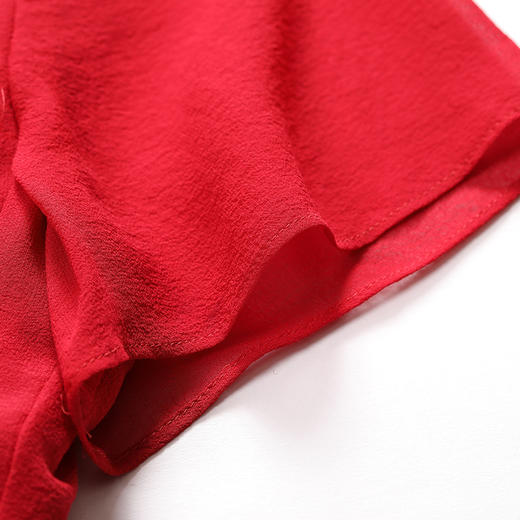 佐尔美夏季新款时尚国风圆领短袖真丝绣花桑蚕丝连衣裙E02LS55 商品图2