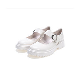 西村名物2021秋季季新款漆皮玛丽珍女鞋厚底松糕鞋女单鞋小皮鞋子X20CE30111