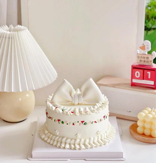 1027CAKE | 翻糖 蝴蝶结 白色系 刺绣款 商品图4