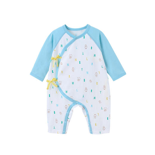 英氏新款婴儿系带护肚连体衣新生儿哈衣YLHAJ01028A YLHAJ01027A 商品图8