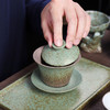 粗陶三才杯盖碗小号茶碗茶具功夫复古茶道茶杯粗陶泡茶碗日式 商品缩略图1