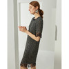 EITIE爱特爱夏季新款时尚舒适透气针织流苏直筒显瘦连衣裙女B2107740 商品缩略图3