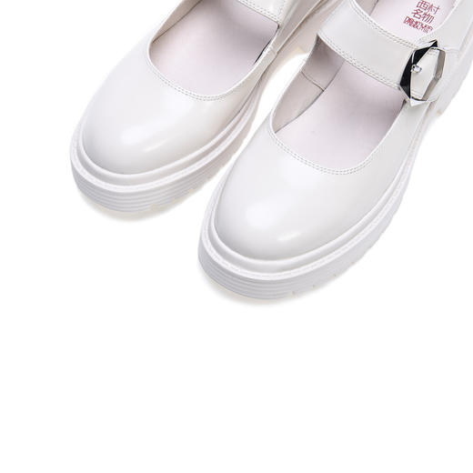 西村名物2021秋季季新款漆皮玛丽珍女鞋厚底松糕鞋女单鞋小皮鞋子X20CE30111 商品图4