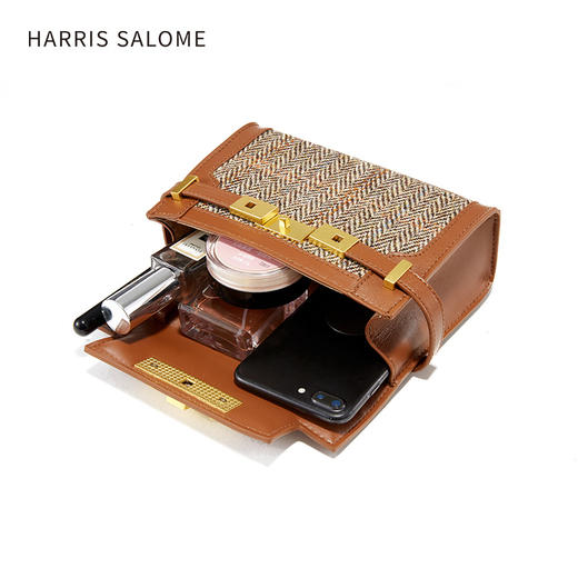 Harris Salome凯莉粗花呢格英伦单肩斜挎包 商品图7