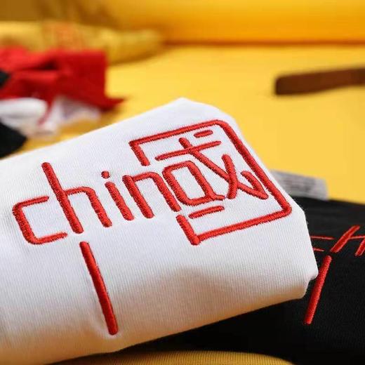 刺绣花短袖T体恤衫男女学生情侣夏装 商品图0