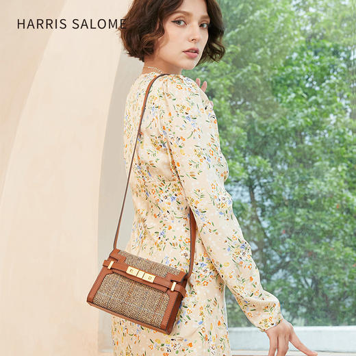Harris Salome凯莉粗花呢格英伦单肩斜挎包 商品图3