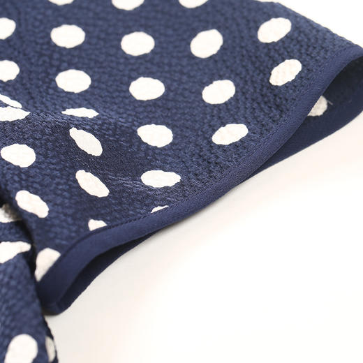 佐尔美夏季新款潮流气质圆领短袖圆点桑蚕丝衬衣E92CS106 商品图2