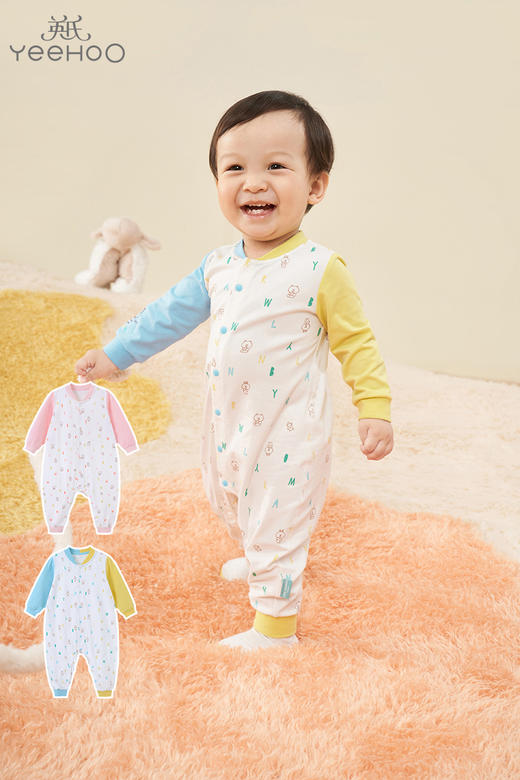英氏婴儿连体衣对襟男女宝宝爬服和哈衣YLAAJ01011A YLHAJ01027A 商品图0