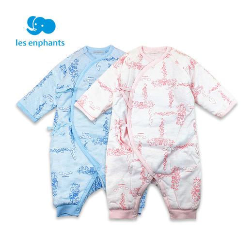 丽婴房-内衣类（冬）B8系带连身装 N绗棉彩色经典小象 商品图4