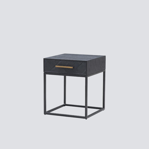 NS家居nsfurniture木制铁艺床头柜抽屉储物边几NSST-HL5120-1-RK 商品图1