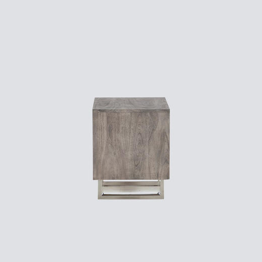 NS家居nsfurniture卧室进口实木床头柜NSSC-FISO-NC60WGSS 商品图3